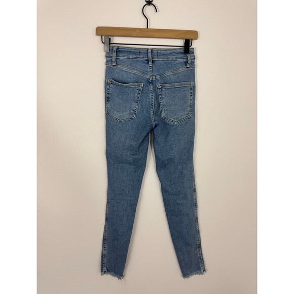 We The Free High Rise Raw Hem Skinny Jeans Size 25 - Picture 2 of 6